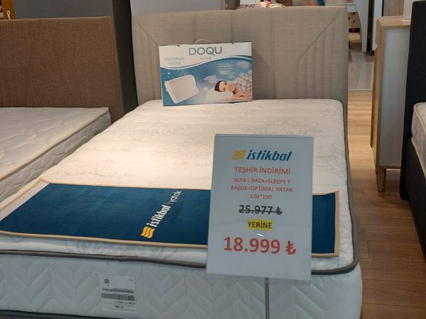 İstikbal Optimal Yatak Alfa L Baza Sleepy Y Başlık 120x190 (Teşhir)